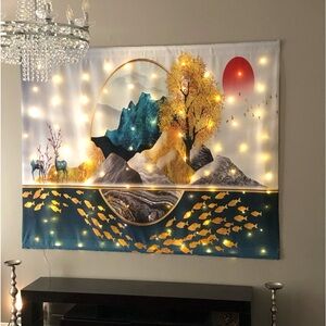 Tapestry Moon Nature Landscape Scene Painting Art Photography Gifts Cute Decor